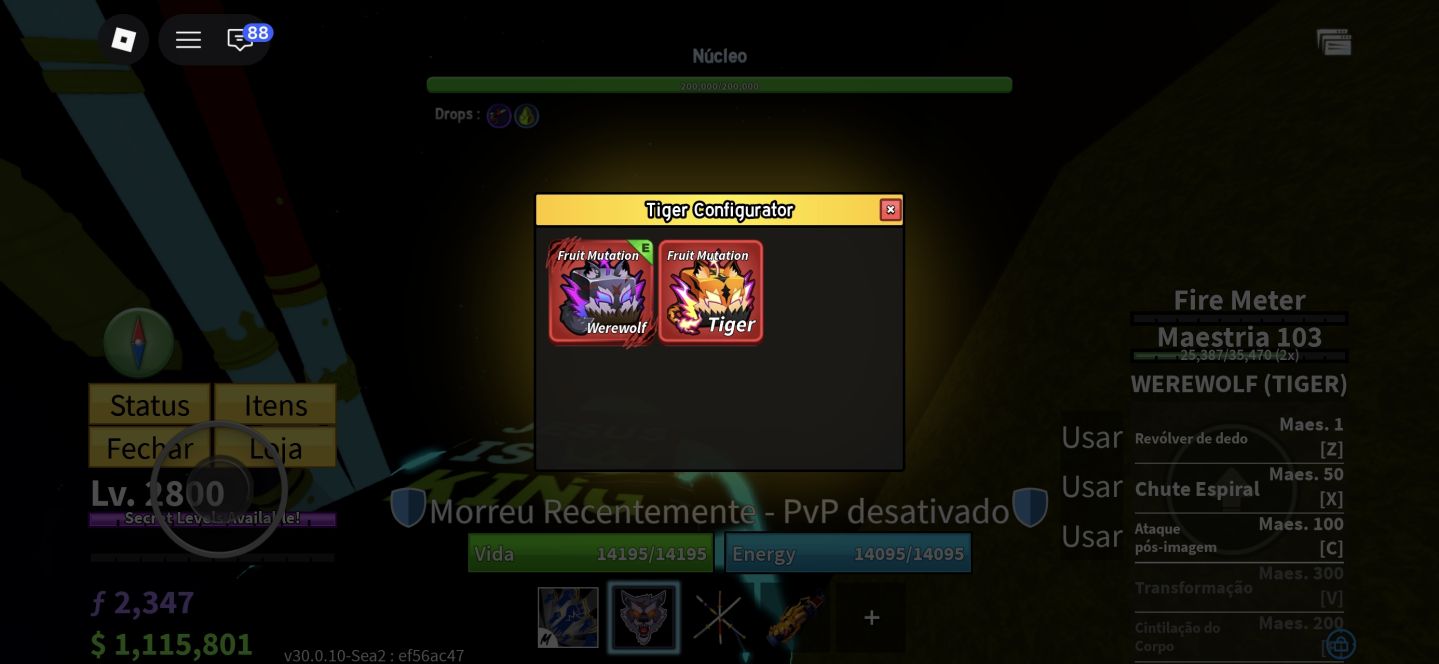 Conta Dragon permanente, kitsune empyre,Yeti Find ,pain perm