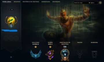 Conta Platina 3 main sup / top smurf league os legends level 30