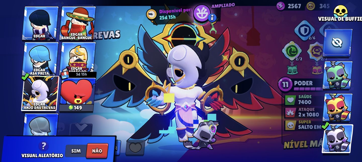 CONTA DE BRAWL STARS COM SKINS RARAS