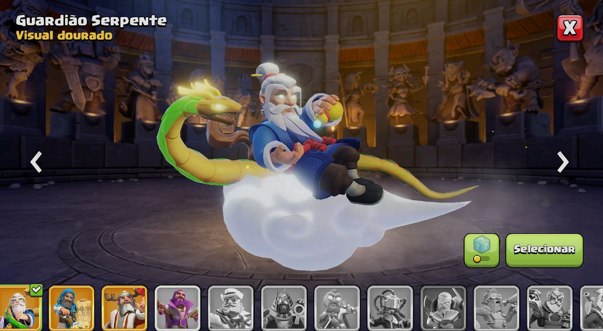 CV 18 BEM UPADA, COM PAISAGEM LENDARIA E ALGUMAS SKINS DE HEROIS LEGAIS.