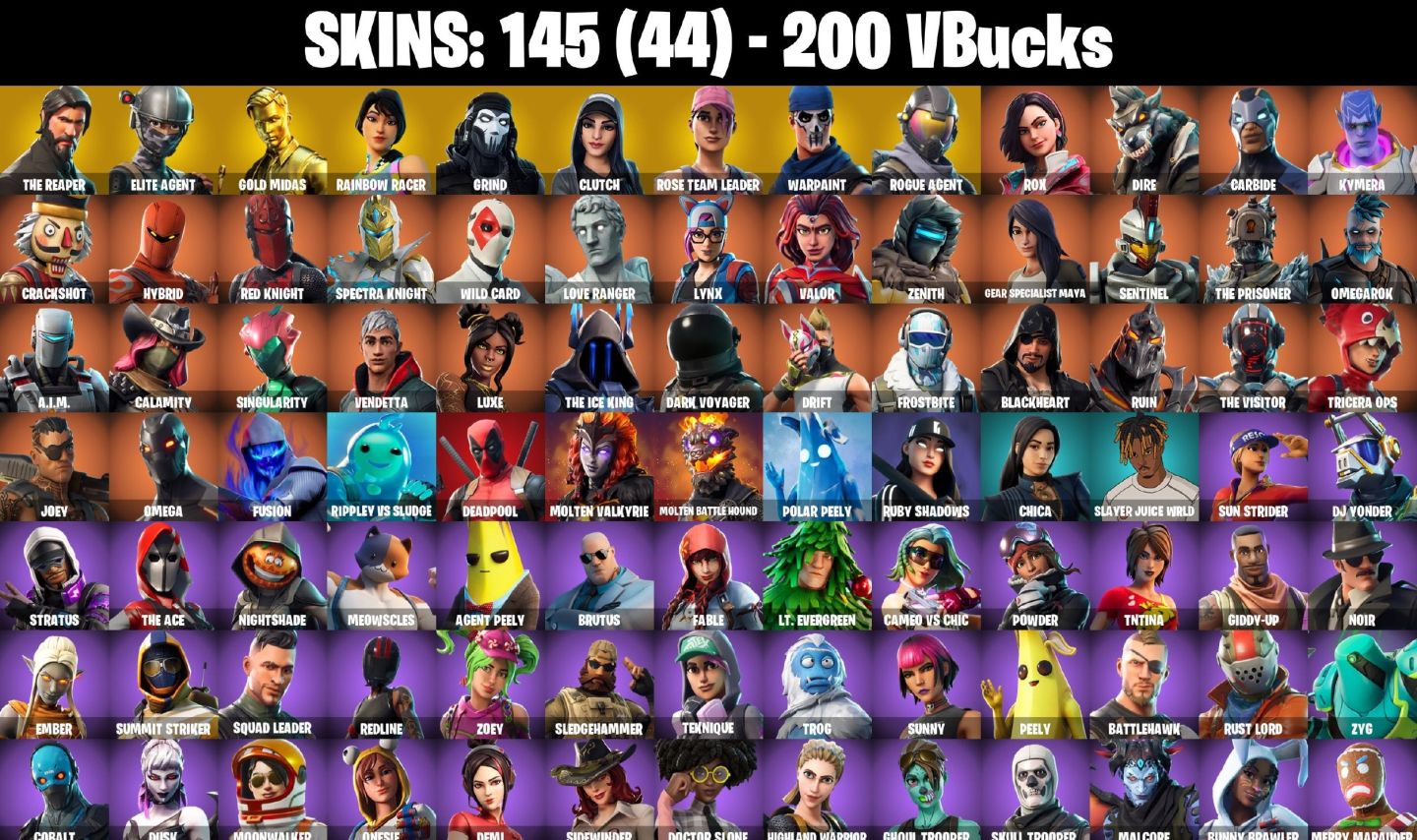 Conta Fortnite com SALVE MUNDO FUNDADOR | The Reaper | Elite Agent e 145 Skins