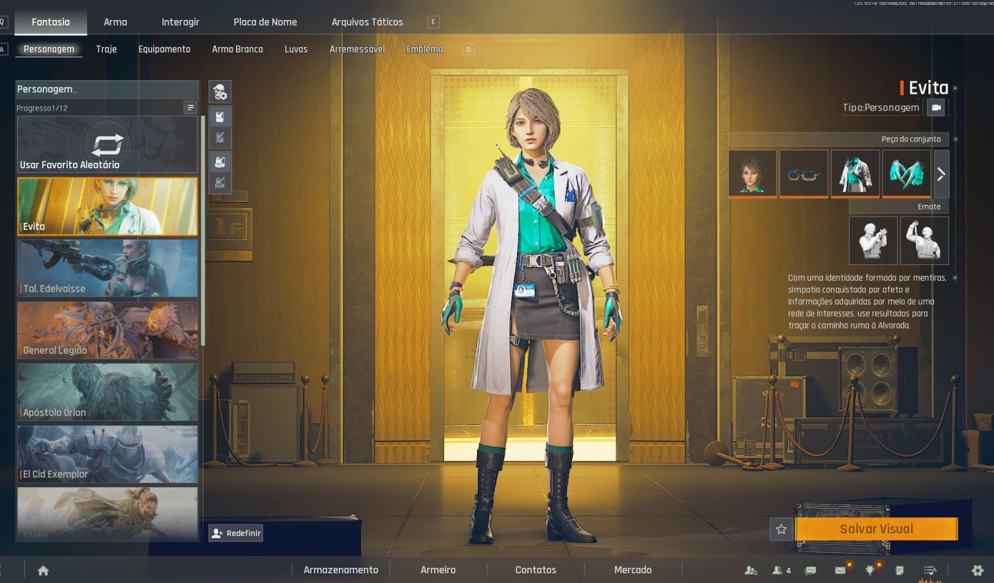 CONTA ARENA BREAKOUT INFINITE - PC 2 BI STASH SKIN EVITTA + RARA
