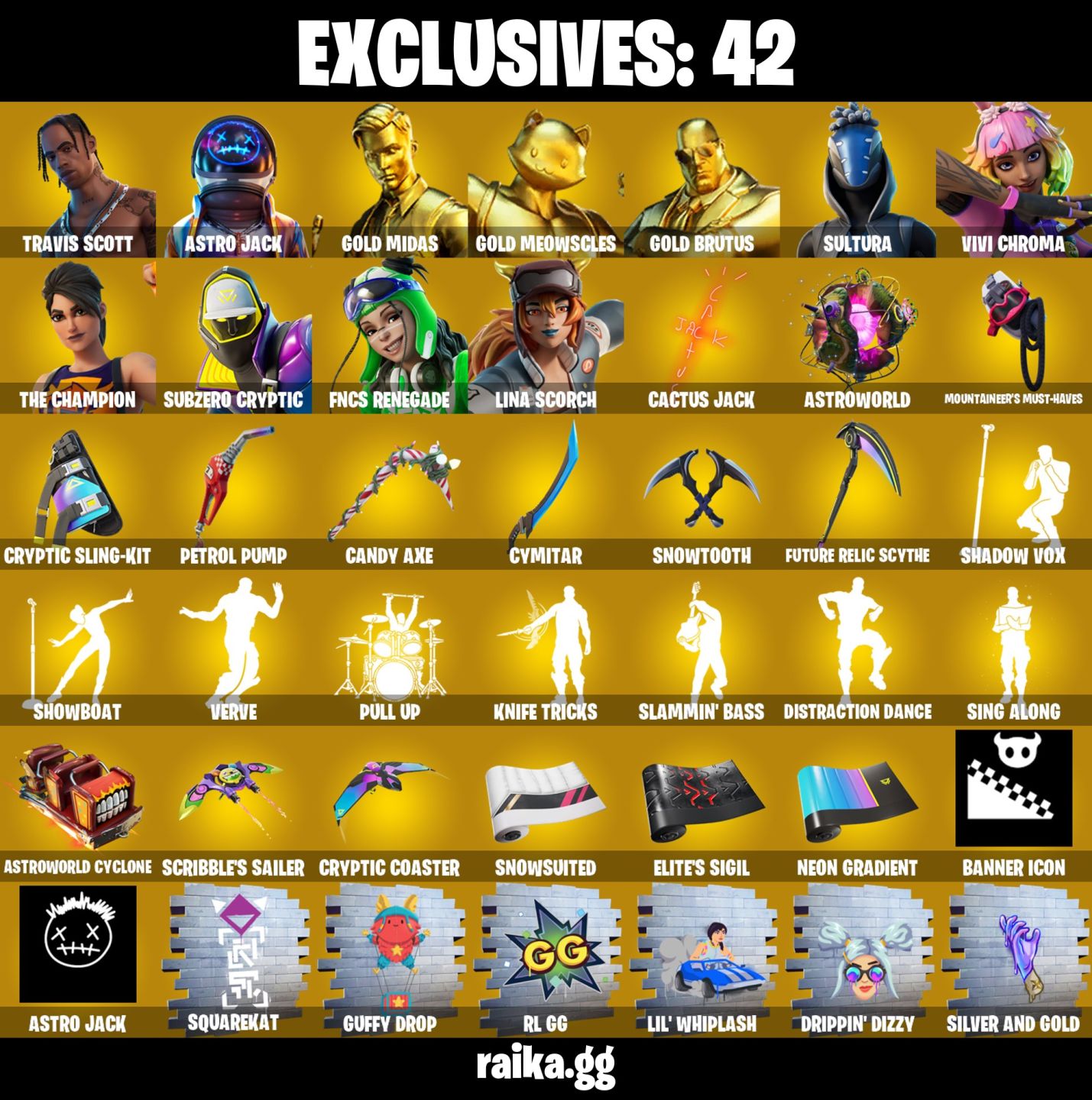 244 skins | Renegade Raider Travis Scott | Astro Jack | Gold Midas 600 VB