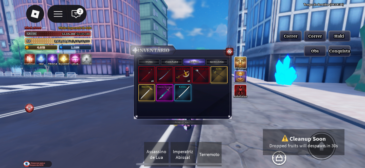 CONTA ROBLOX +30 MIL ROBUX GASTOS | FULL BLOX FRUITS | MUITAS SKINS | R$380