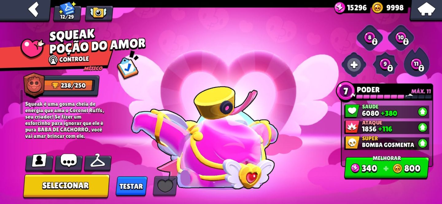 CONTA BRAWL STARS ANTIGA COM SKINS MUITOS RARAS