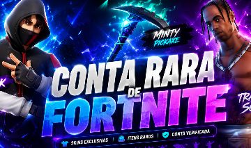 Conta Fortnite TODAS AS PLATAFORMAS 248 Skins IKONIK Travis Scott Minty STW OG
