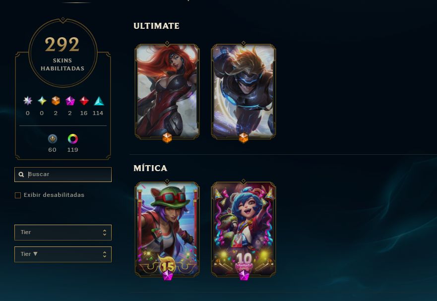 CONTA - CORKI OVNI + KAYLE JUÍZA + VITORIOSAS | 292 SKINS | TODOS OS CAMPEÕES