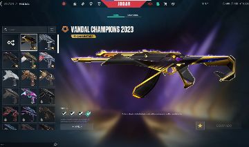 CONTA VALORANT 1900 GASTOS-PACOTE CHAMPIONS 2023-8 VANDALS-6 FACAS