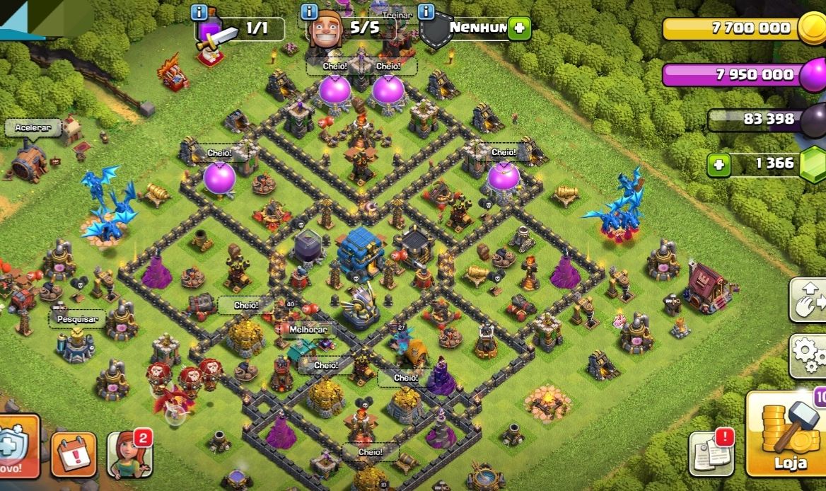CONTA CLASH OF CLANS CV 12 À VENDA
