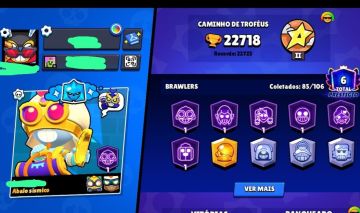 CONTA DE BRAWL STARS | 22k de moeda e 84 brawler