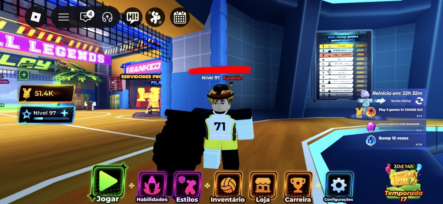 CONTA ROBLOX VOLEYBALL COM ITENS DA SEASON 3 + BLOXFRUITS
