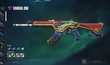 CONTA VALORANT COM VANDAL ONI + 6 SKINS + OURO 2 FULL ACESSO