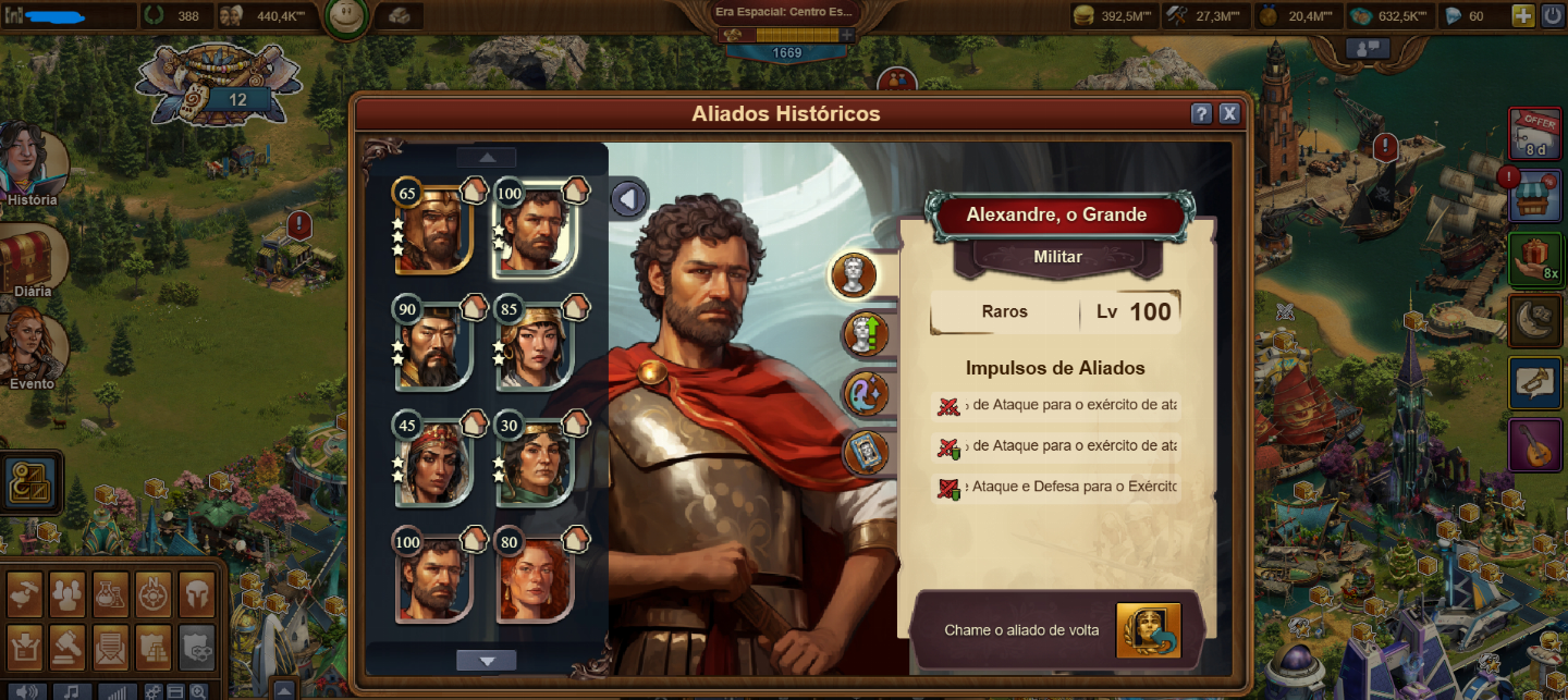 Conta no FoE Forge of Empires na Era Centro Espacial