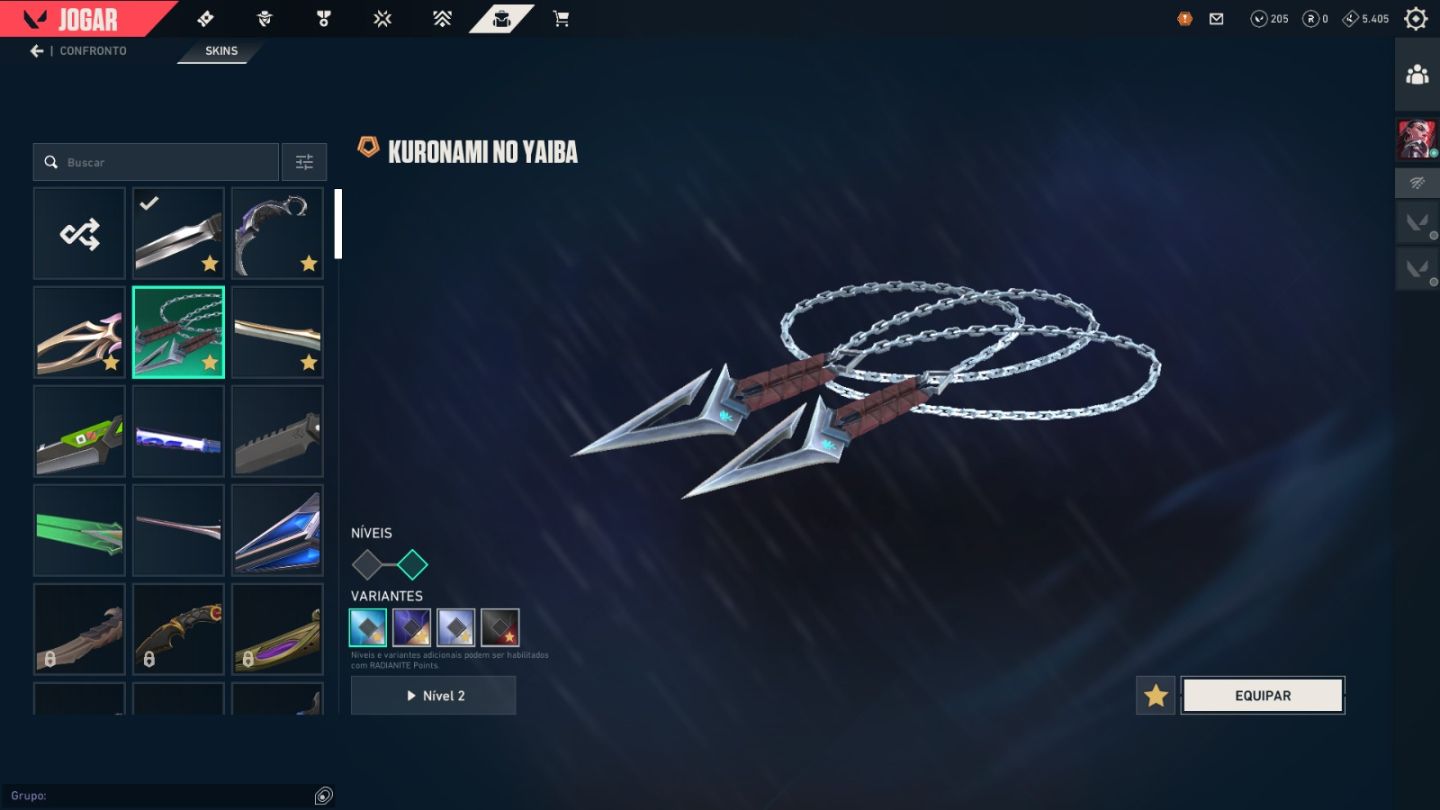 CONTA DE VALORANT COM MUITAS SKINS DE FACA + VANDAL + SHERIFF