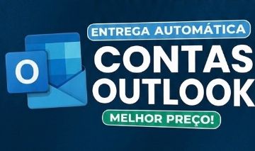 LOTE 10 CONTAS OUTLOOK | VIRGENS E SEM VINCULAÇÃO | ENTREGA AUTOMÁTICA