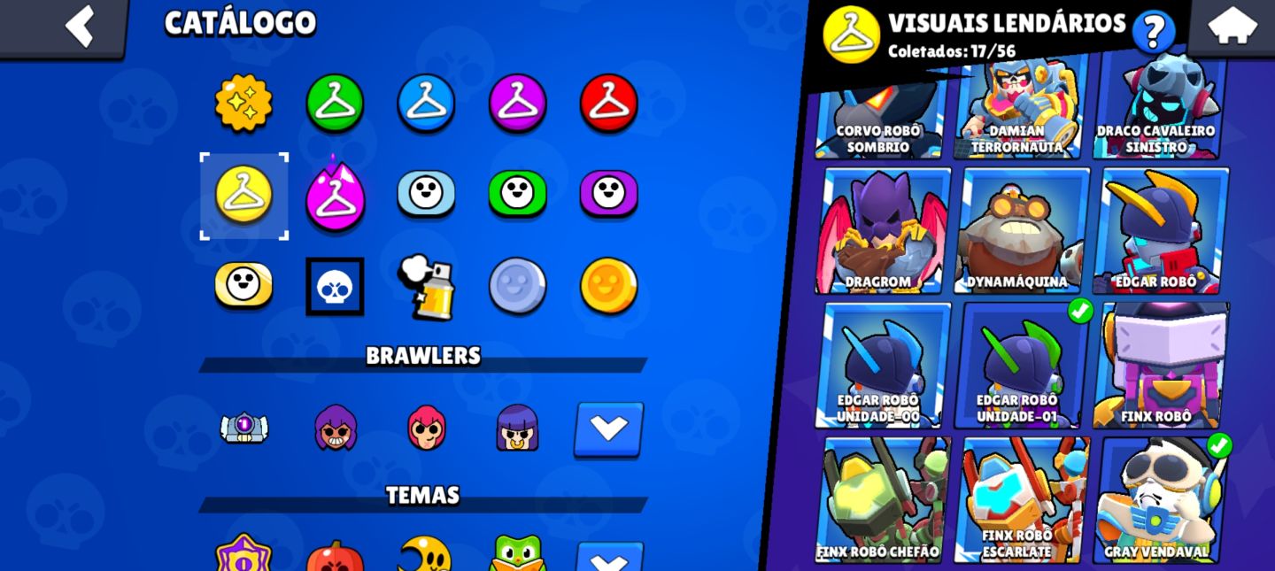 Conta de brawl stars 90k+ troféus 72 brawlers no 11 todos os brawlers