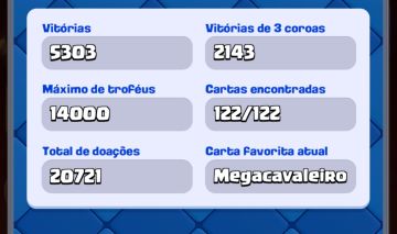 Conta Clash Royale Full | Torre do Rei 16 | 122 Cartas | 14.000 Troféus