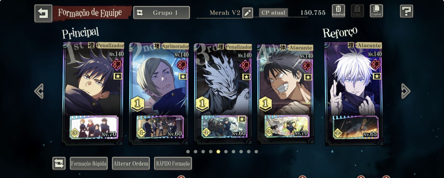 Conta JJK Parede 8 Limitado End game MUITO BEM UPADA 16K cubos Gojo 0.2 mahito