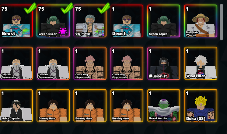 Conta anime last stand- conta reroll,