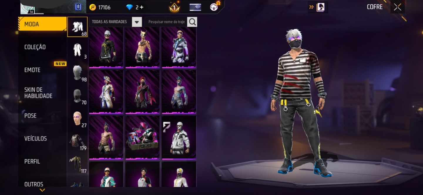 Conta de free fire com angelical puma