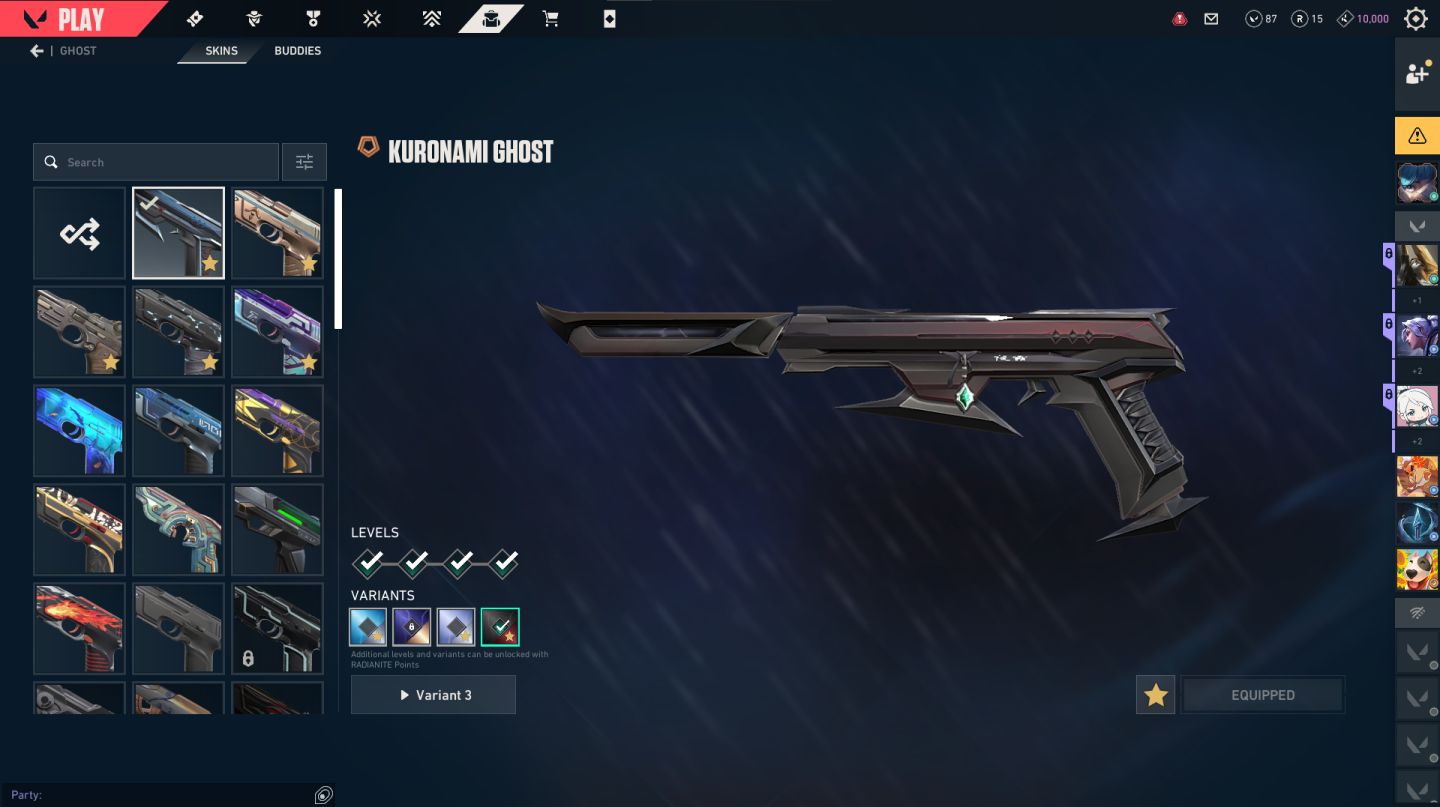 Minha conta do VALORANT com muitas SKINS e CHAMPIONS RARAS