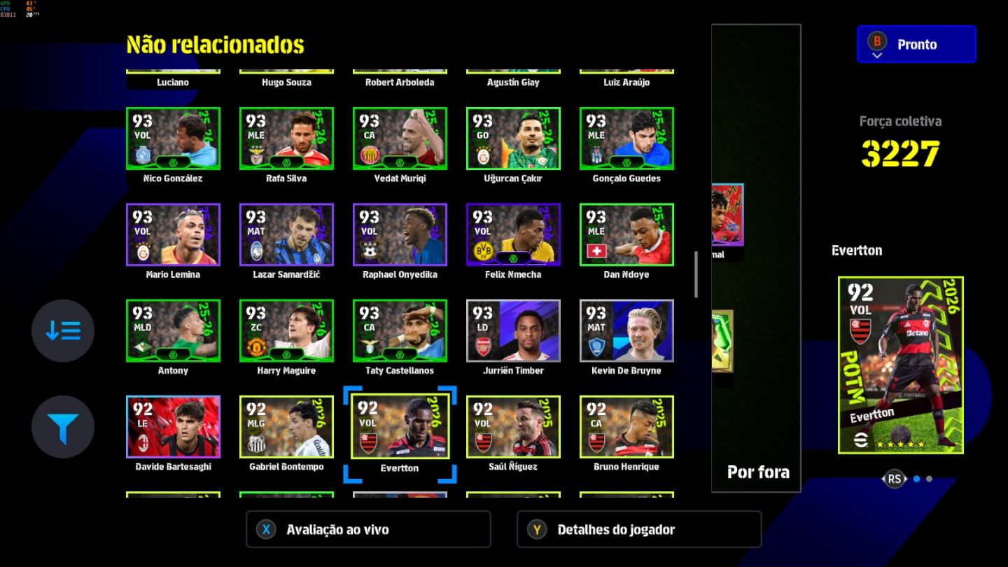 Conta PC Steam Pelé 108, Varane 107, Van Dick 105, Kahn 106, Bergkamp 105 e CIA