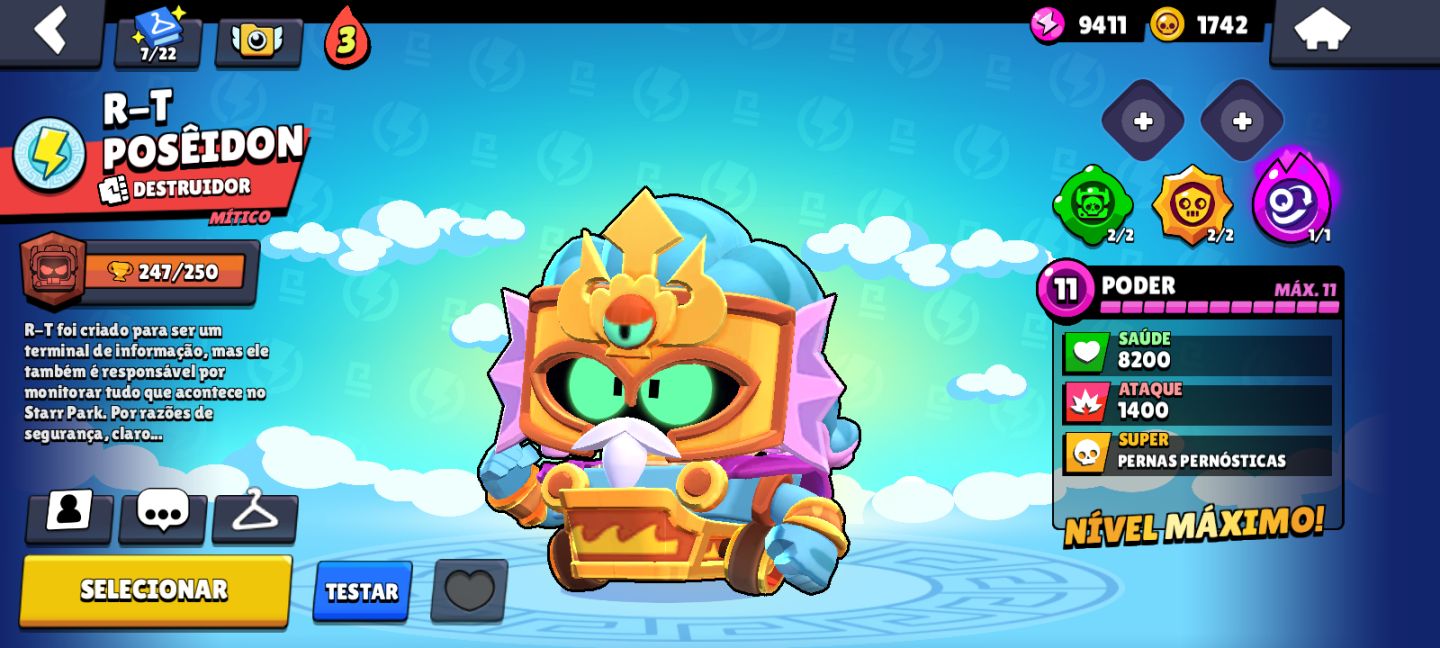CONTA DE BRAWL STARS COM MORTIS 2400+ TROFÉUS E ENTRE OUTROS UPADOS APROVEITE!!