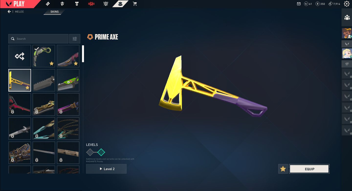 Conta Valorant c/ Karambit Rgx, Faca Sublime, Nocturne, Vandal Kuronami, Phantom