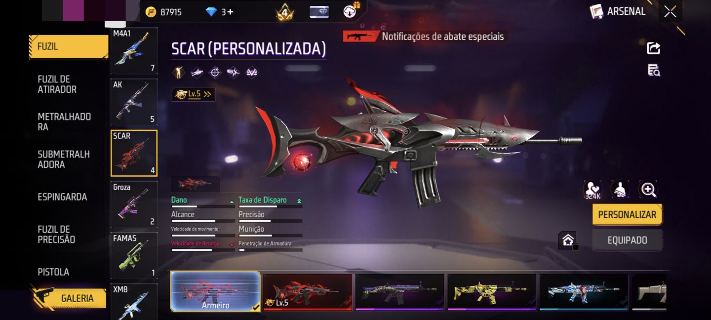 Conta de Free Fire (Angelical)