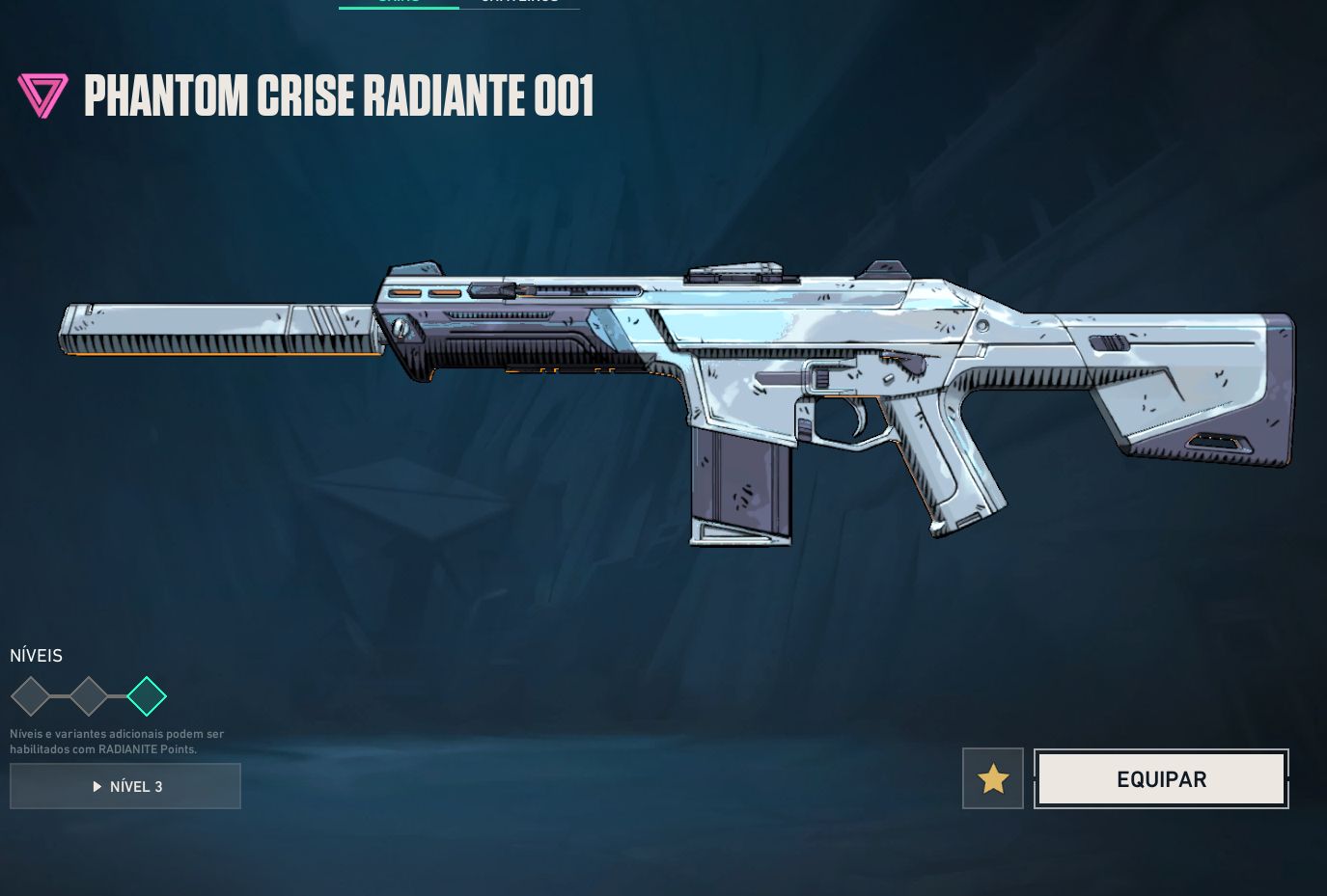 Conta valorant com4 vandal, 2 phantom, 1 faca, 2 guardian, 1 buldogg, 1 op, etc.