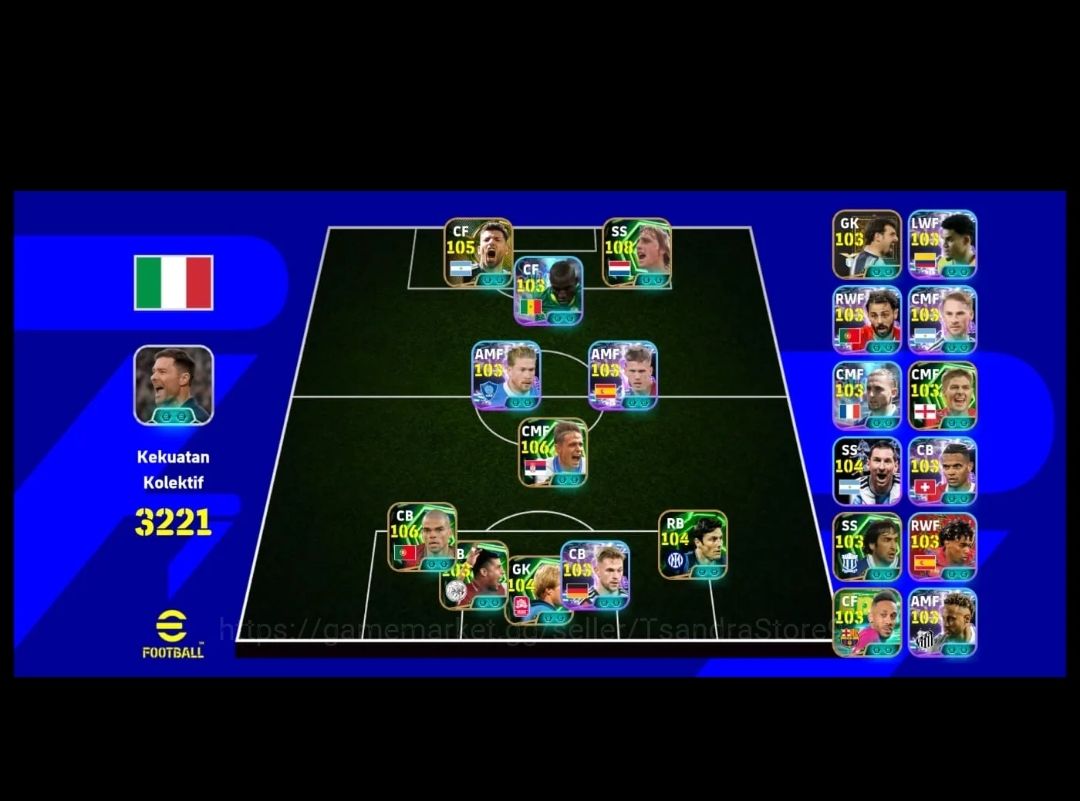 CONTA EFOOTBALL 3221 FC | CRUYFF 108 | PEPE 106 | STOICHKOV 106 | AGÜERO 105