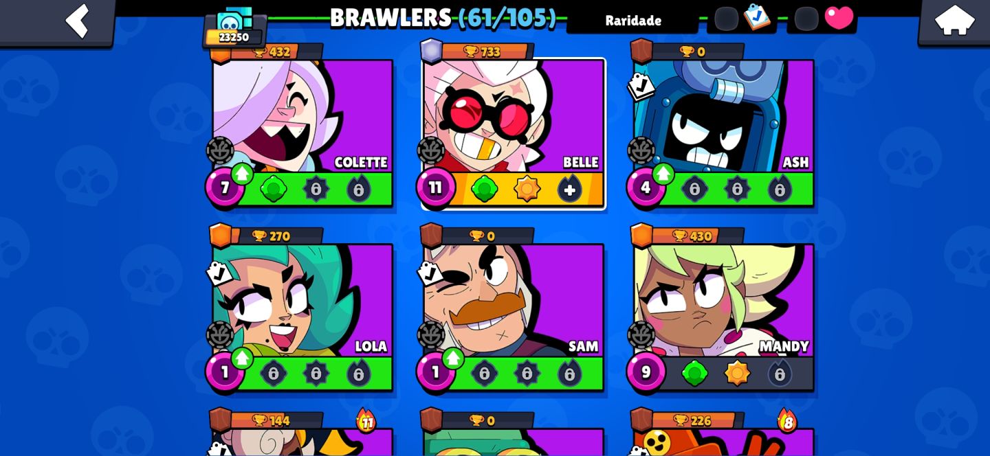 Conta brawl stars com skins mais raras do jogo