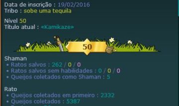 [TRANSFORMICE] Conta de 2016 com 2,3k de firsts