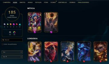 ESMERALDA 4 LVL 391 | 186 SKINS | 98,2K EA | 242 RP Brinde