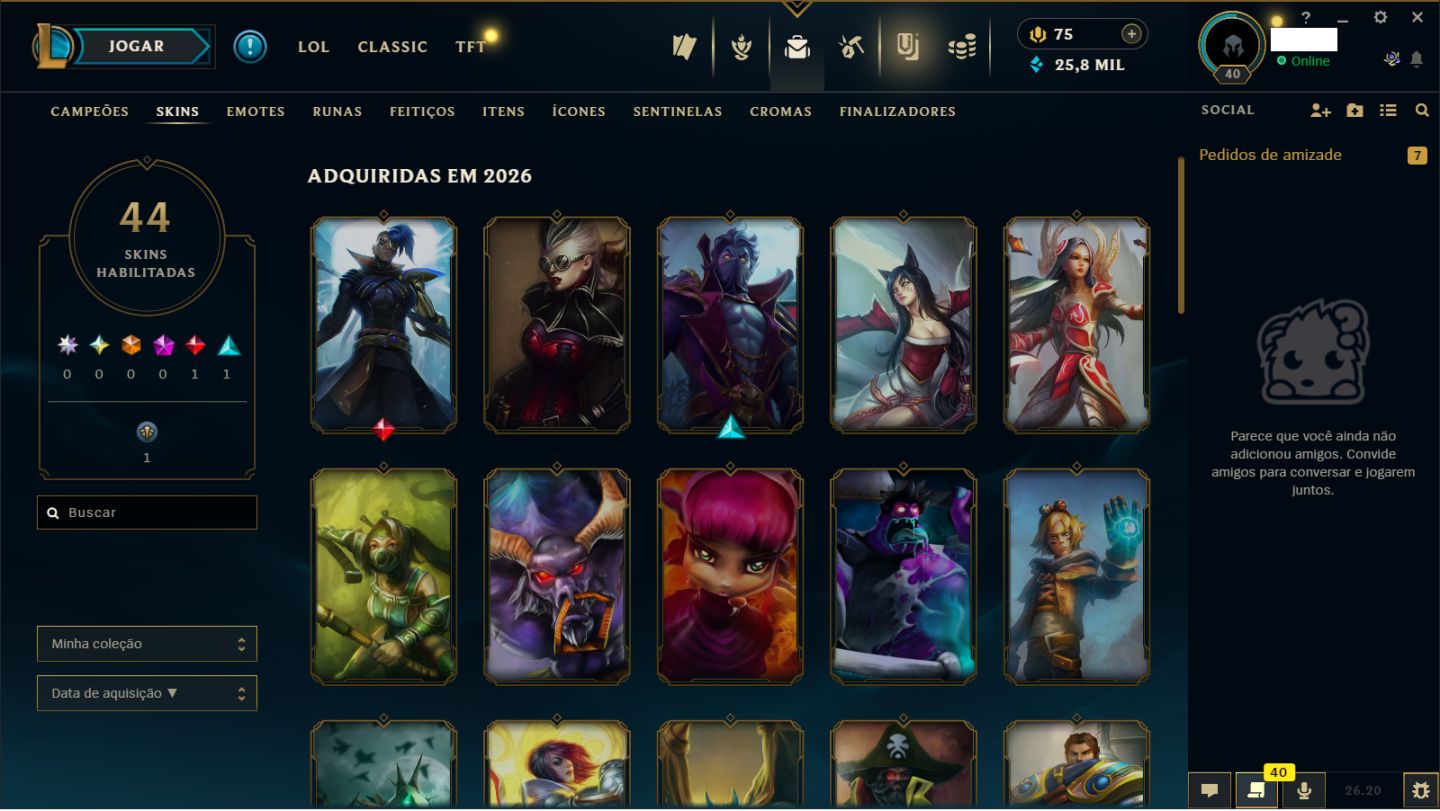 Smurf queue d2+ com skin do kayn odisseia e kassadin conde - troca de email