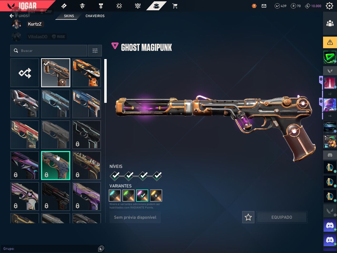 Conta VALORANT 3k gasto (skins e bundle)