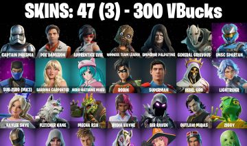 Conta Fortnite com Captain Phasma | Poe Dameron | Apprentice Evie | W e 47 Skins