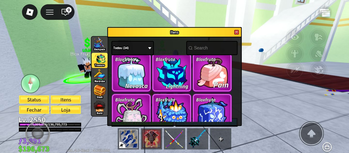 CONTA BLOX FRUITS LVL MAX | ANGEL V4 + OUTRAS V3 + 5 PERMS + LEOPARD +DARK BLADE