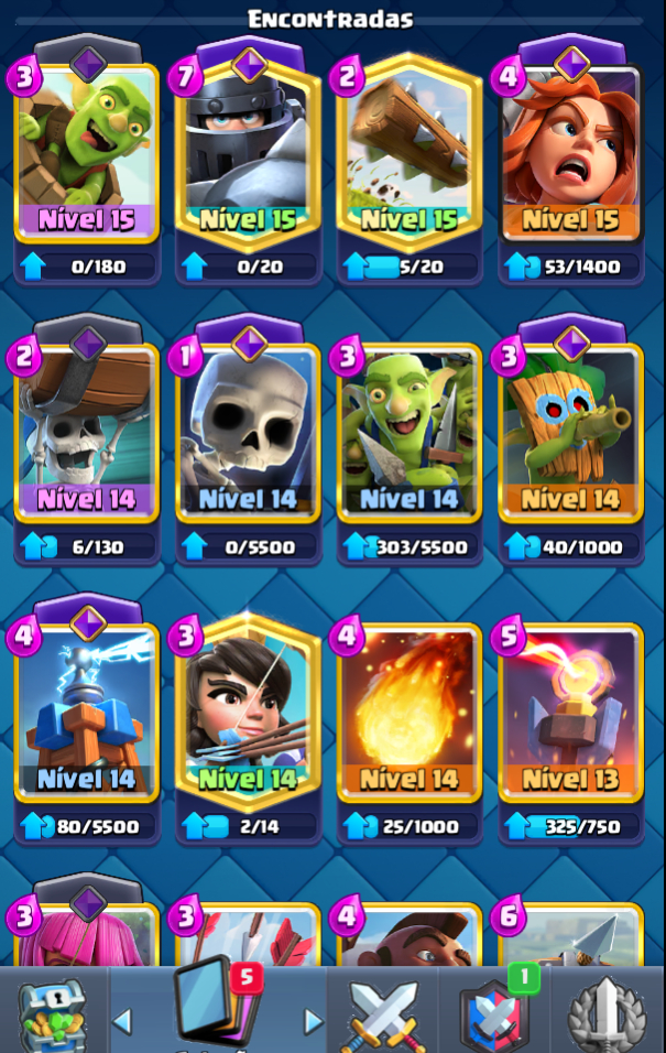 Conta de clash royale muito boa com 9k trofeus