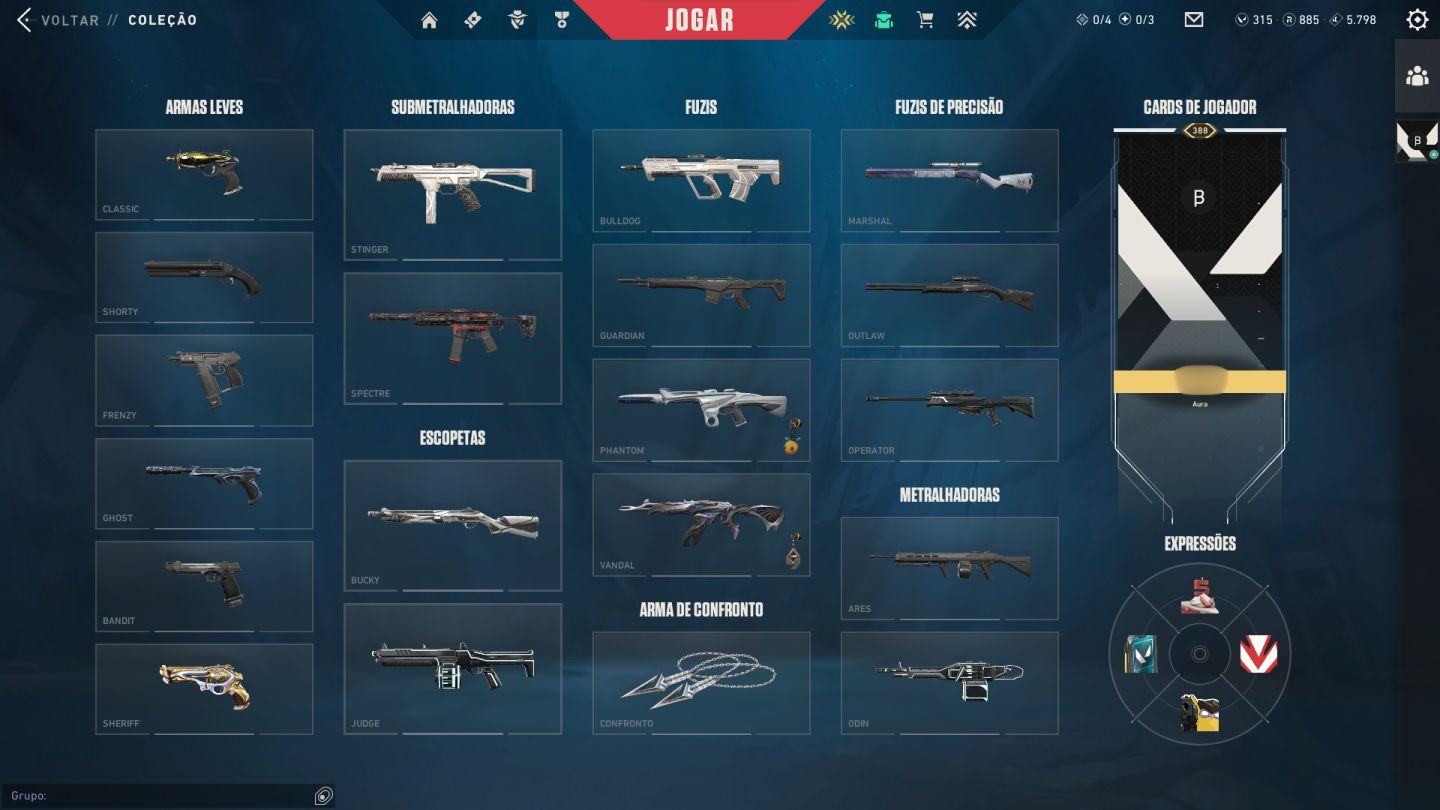 CONTA EX RADIANTE COM MUITAS SKINS E CARD DO BETA