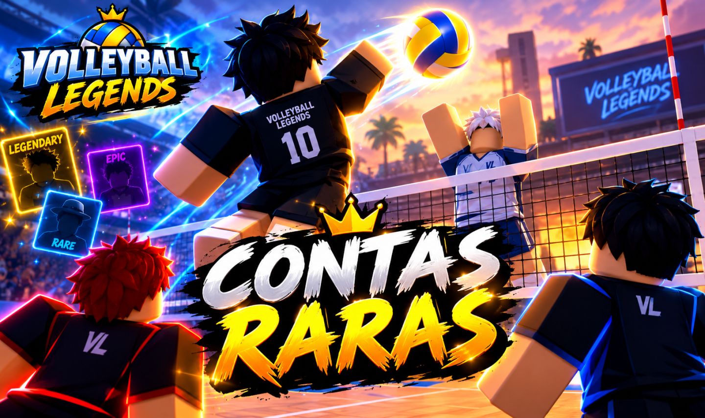 Contas raras e baratas de volleyball legends