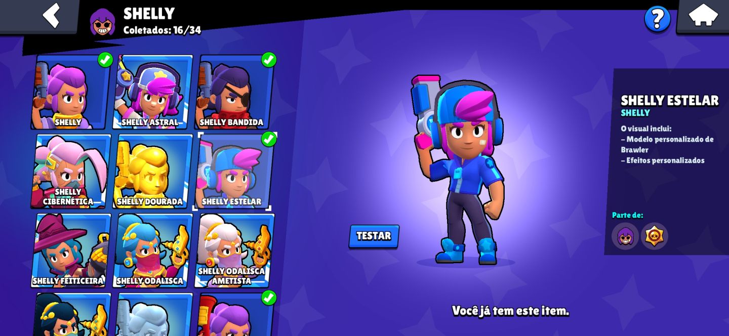 CONTA BRAWL STARS EXCLUSIVA COM SKINS MUITO DESEJADAS...
