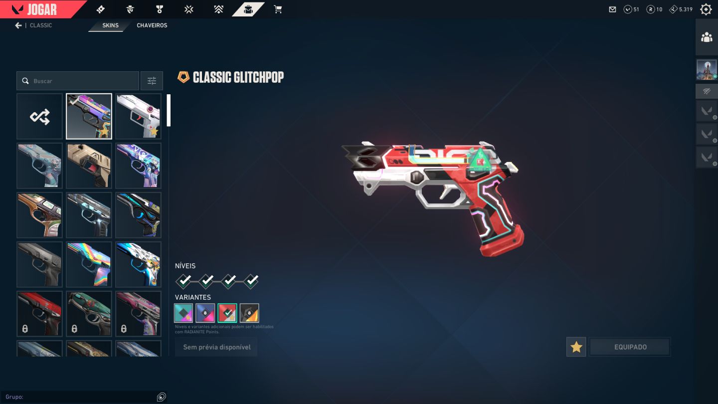 Conta Valorant, Peek ELO IMT, SKINS de todas armas e mais de 10 passes
