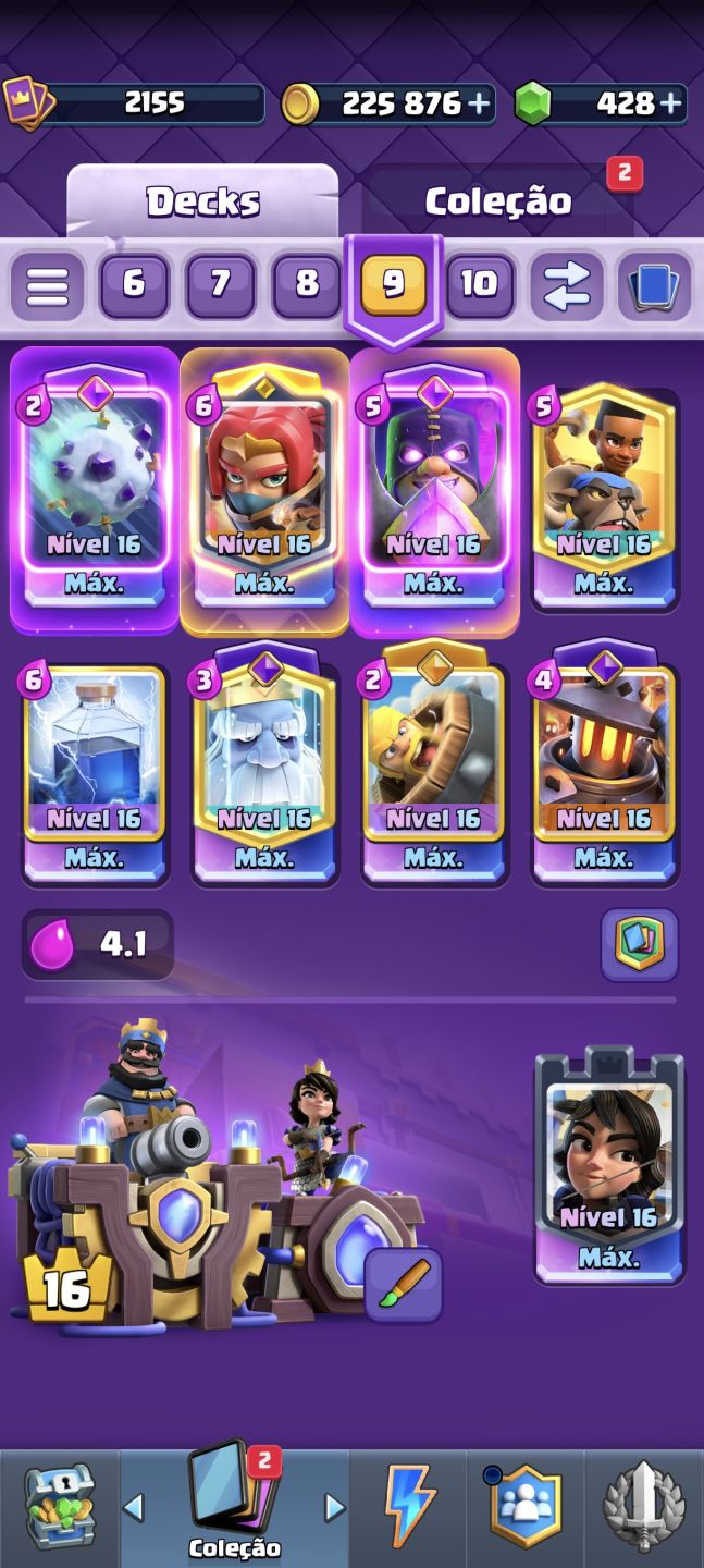 Conta de Clash Royale profissional e competitivo.