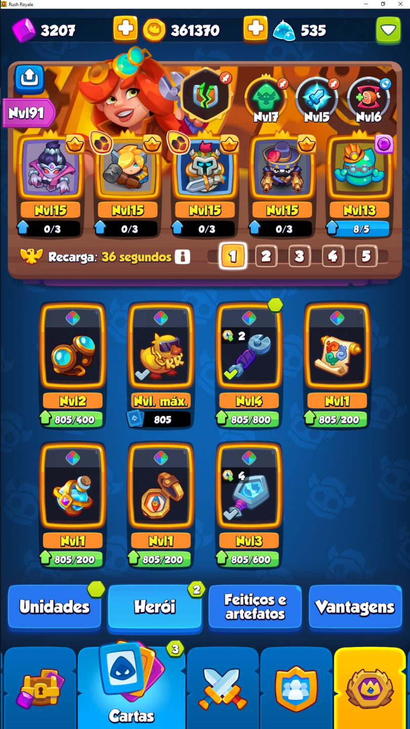 Conta Rush Royale único dono.