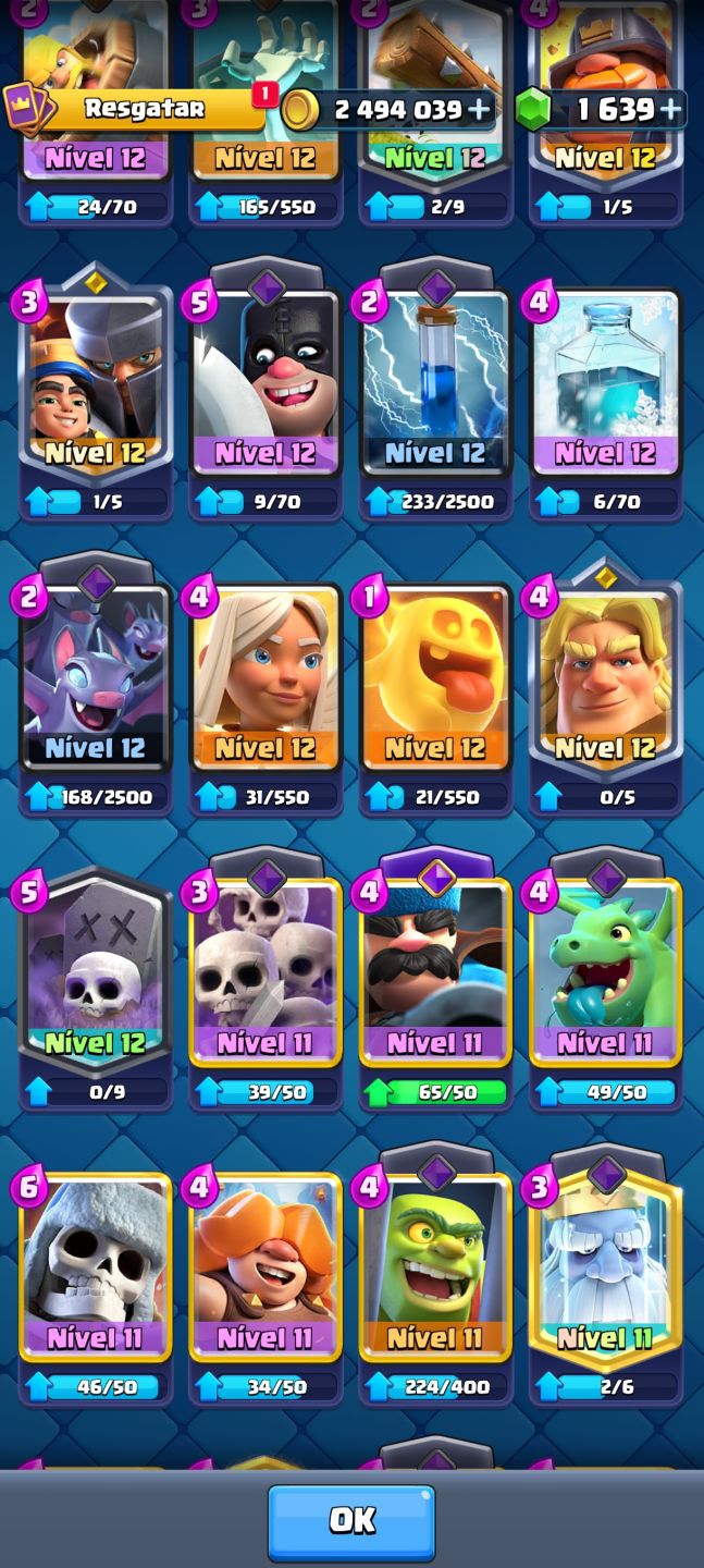 Conta de Clash Royale