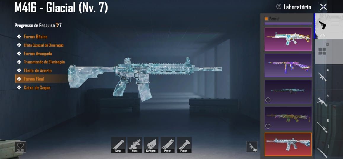 Conta pubg mobile, skin mumia black, skin naruto sabio, m416 glacial,ferrari etc