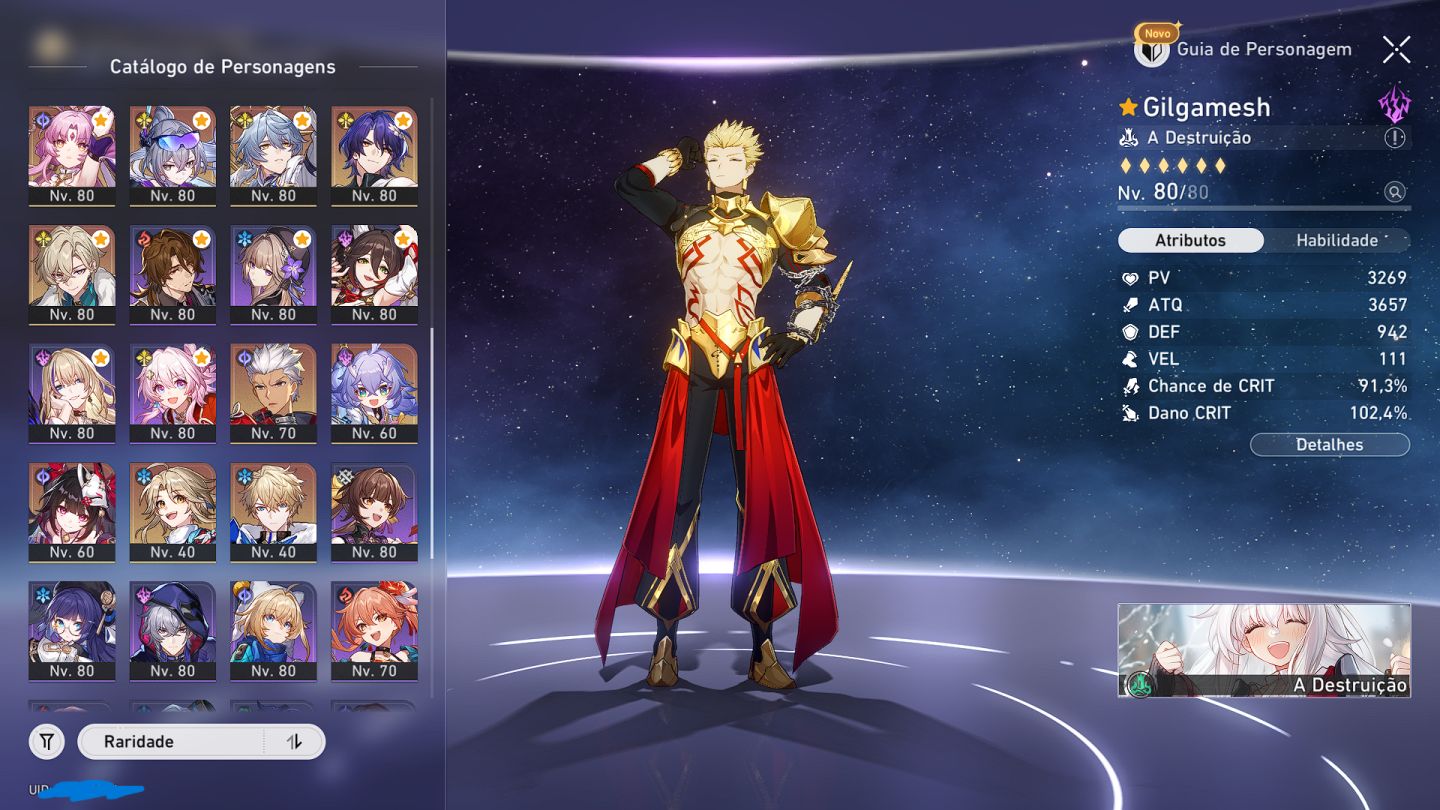 CONTA HONKAI AR 70 30 T5 HERTA E2 GILGAMESH E1 BORNYA E4 RUAN MEI E1 ACHERON E1+