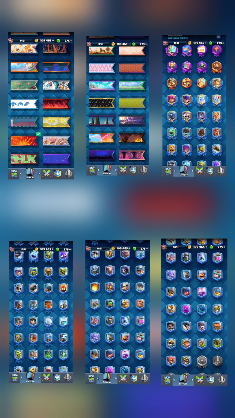 Conta clash royale e brawl stars full tudo de personagens no clash royale