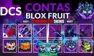 CONTA BLOX FRUITS+CHROMATIC DRAGON+GALAXY